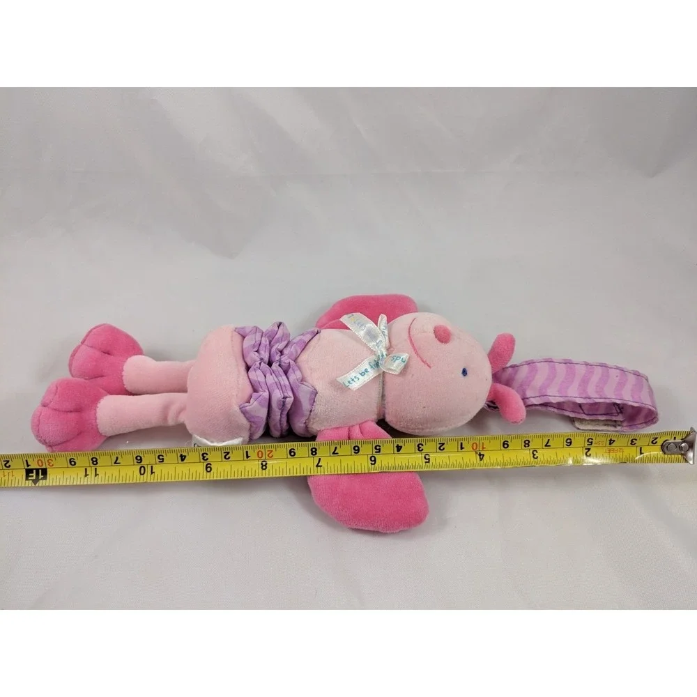 Carters‎ Starters Pink Insect Bug Butterfly Plush Bell Wiggles 12 Inch Stuffed